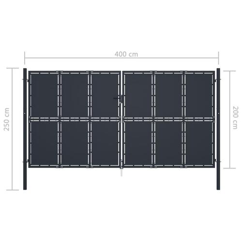 Havelåge 400 x 200 cm stål antracitgrå