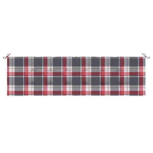 Hynde til havebænk 180x50x3 cm oxfordstof ternet rød
