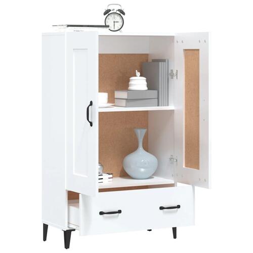 Skab 70x31x115 cm konstrueret træ hvid højglans