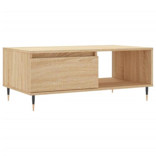 Sofabord 90x50x36,5 cm konstrueret træ sonoma-eg