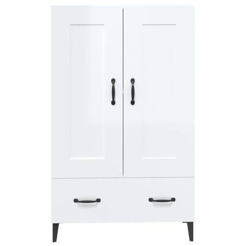 Skab 70x31x115 cm konstrueret træ hvid højglans