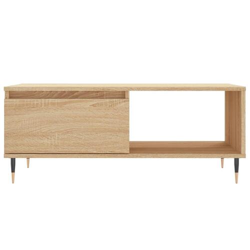 Sofabord 90x50x36,5 cm konstrueret træ sonoma-eg