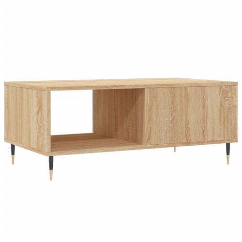 Sofabord 90x50x36,5 cm konstrueret træ sonoma-eg