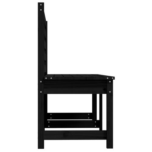 Havebænk 157,5 cm massivt fyrretræ sort