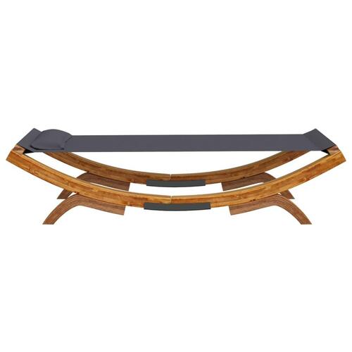 Loungeseng 100x188,5x44 cm bøjet træ antracitgrå
