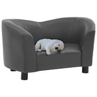 Hundesofa 67x41x39 cm kunstlæder grå