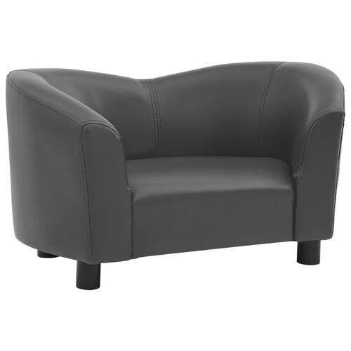 Hundesofa 67x41x39 cm kunstlæder grå