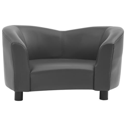 Hundesofa 67x41x39 cm kunstlæder grå
