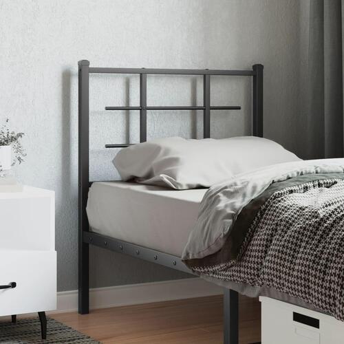 Sengegavl 75 cm metal sort