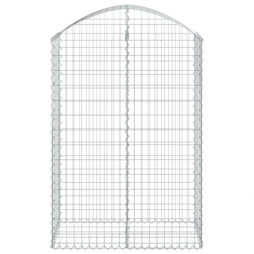 Buet gabionkurv 100×50×140/160 cm - galvaniseret jern