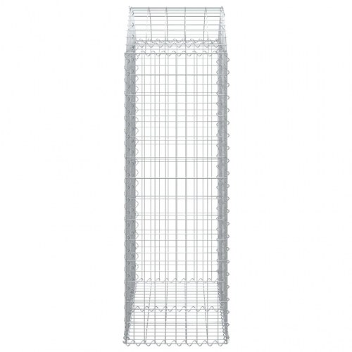 Buet gabionkurv 100×50×140/160 cm - galvaniseret jern