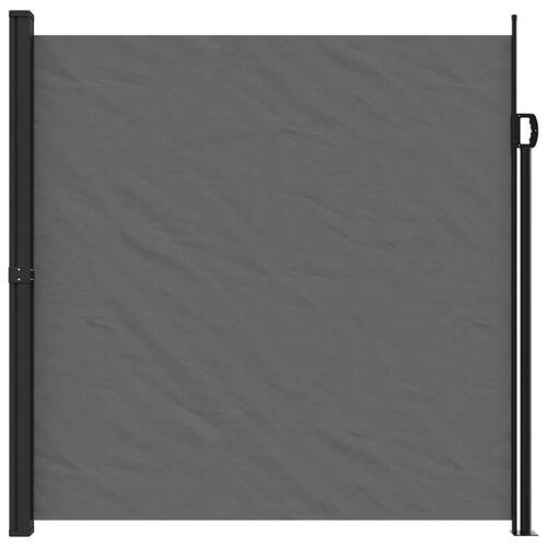 Sammenrullelig sidemarkise 200x600 cm antracitgrå