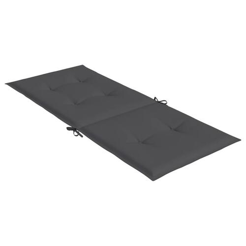 Stolehynder m. høj ryg 6 stk. 120x50x3 cm stof antracitgrå