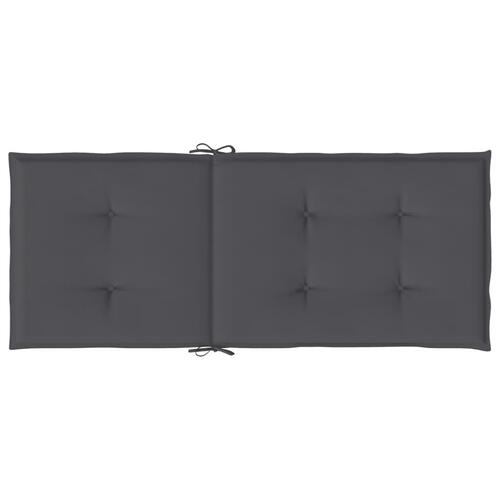 Stolehynder m. høj ryg 6 stk. 120x50x3 cm stof antracitgrå