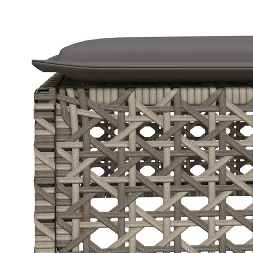 Sofasæt til haven 8 dele med hynder polyrattan grå