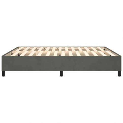 Boxspring sengeramme i fløjl - mørkegrå 180 x 200 cm