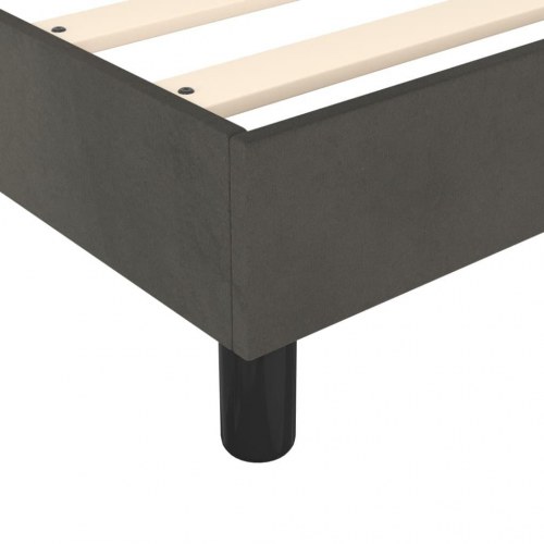 Boxspring sengeramme i fløjl - mørkegrå 180 x 200 cm