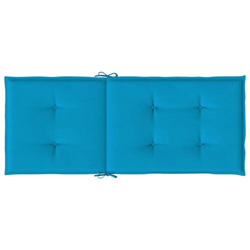 Stolehynder m. høj ryg 6 stk. 120x50x3 cm stof blå