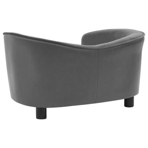 Hundesofa 69x49x40 cm plys og kunstlæder grå
