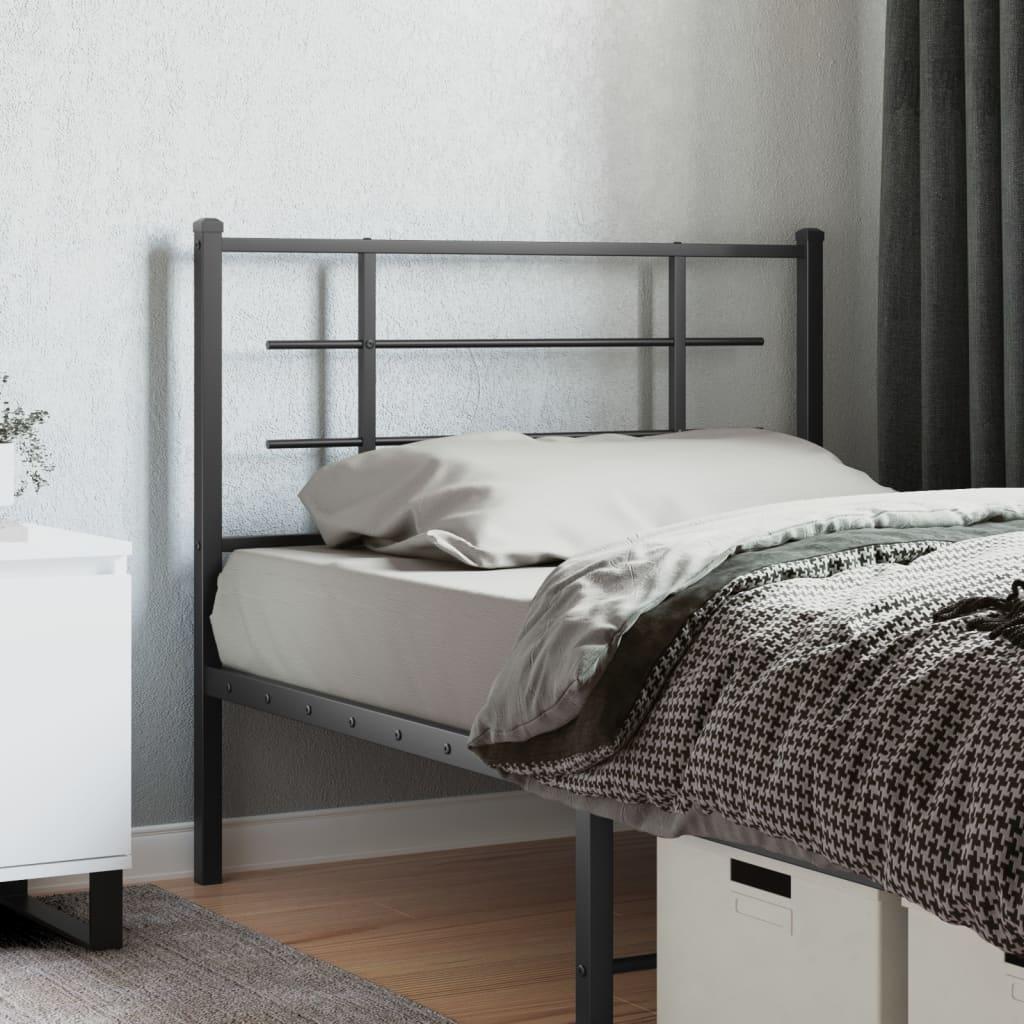 Sengegavl 107 cm metal sort