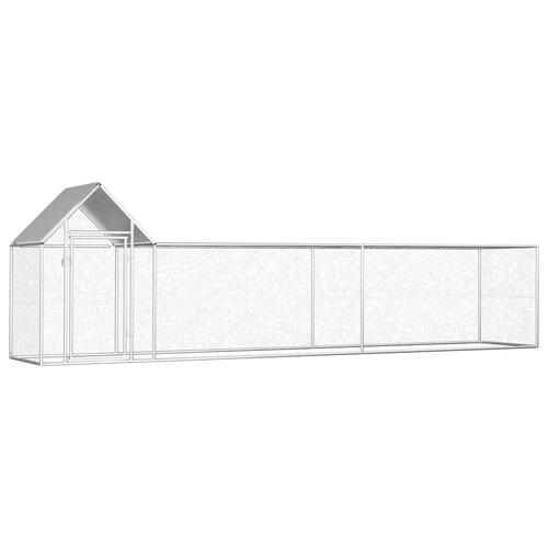 Hønsegård 5x1x1,5 m galvaniseret stål