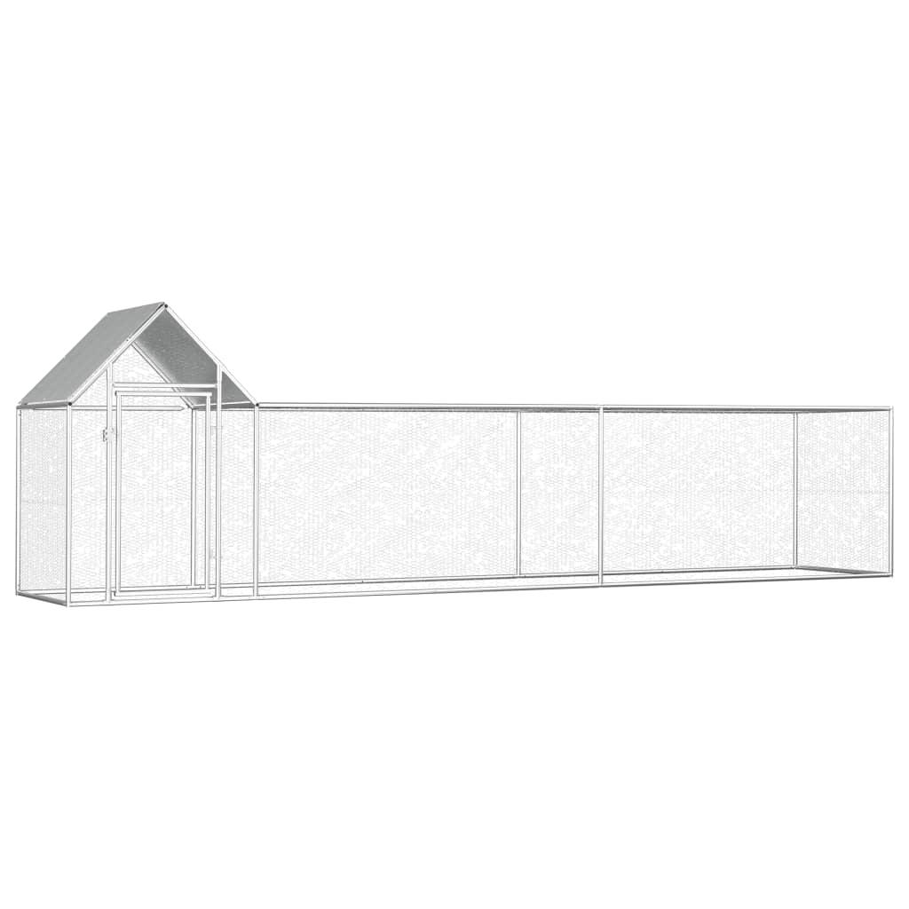 Hønsegård 5x1x1,5 m galvaniseret stål