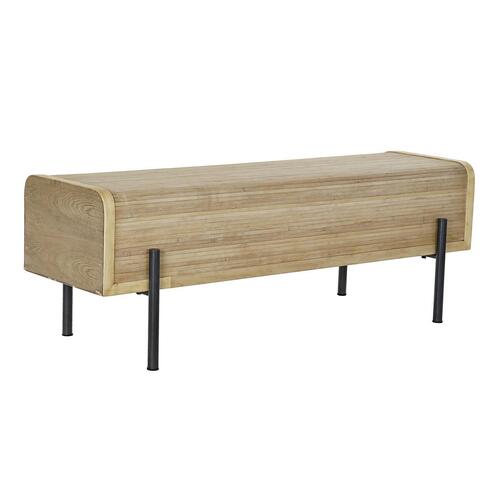 Stol Natur Træ Metal 120 x 40 x 43 cm