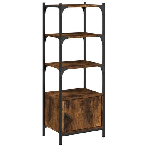 Bogreol med 3 hylder 41x30x109,5 cm konstrueret træ røget eg