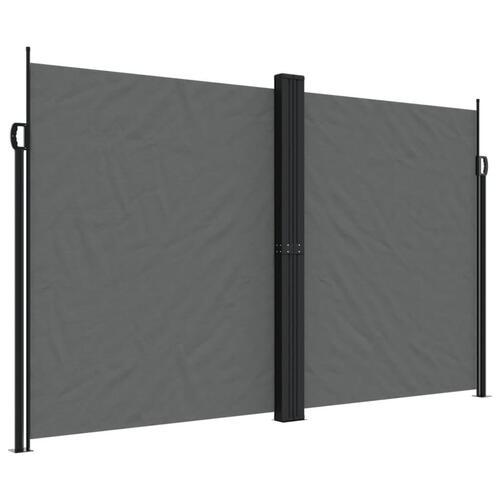 Sammenrullelig sidemarkise 200x1200 cm antracitgrå