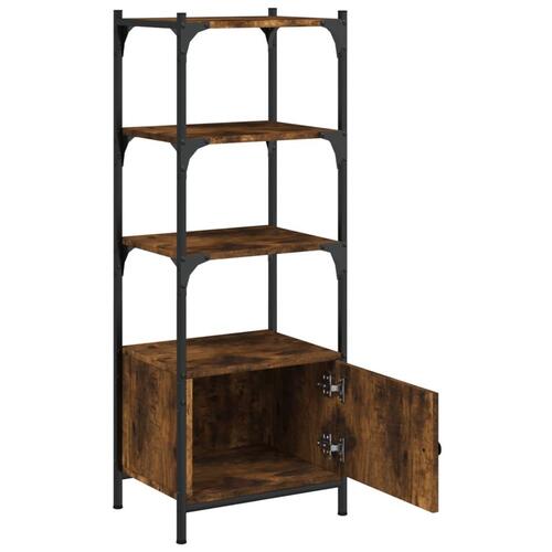 Bogreol med 3 hylder 41x30x109,5 cm konstrueret træ røget eg