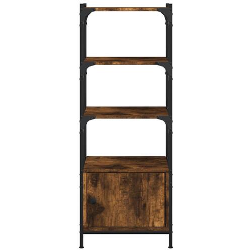 Bogreol med 3 hylder 41x30x109,5 cm konstrueret træ røget eg