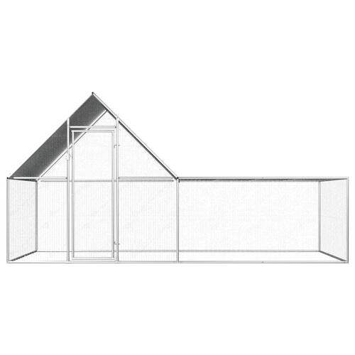 Hønsegård 4x2x2 m galvaniseret stål