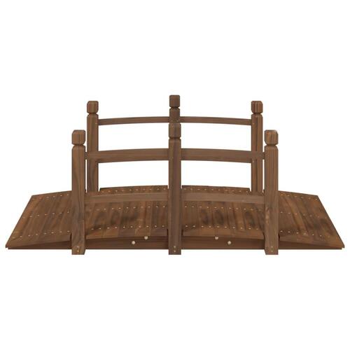 Havebro med gelænder 150x67x56 cm massivt grantræ