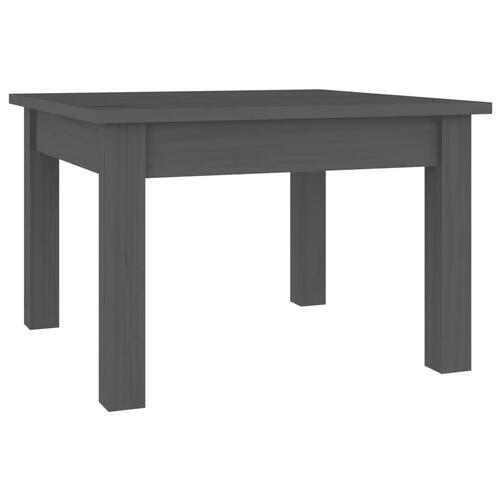 Sofabord 45x45x30 cm massivt fyrretræ grå