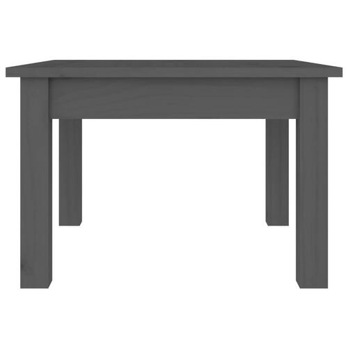 Sofabord 45x45x30 cm massivt fyrretræ grå