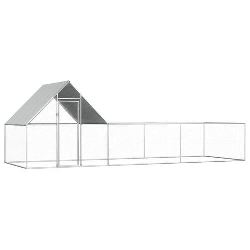 Hønsegård 6x2x2 m galvaniseret stål
