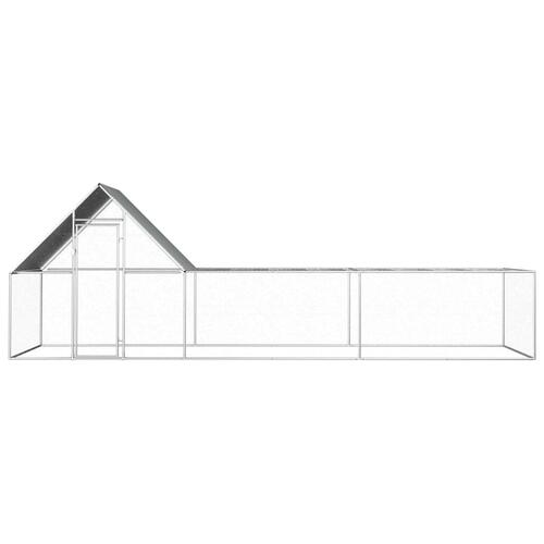 Hønsegård 6x2x2 m galvaniseret stål