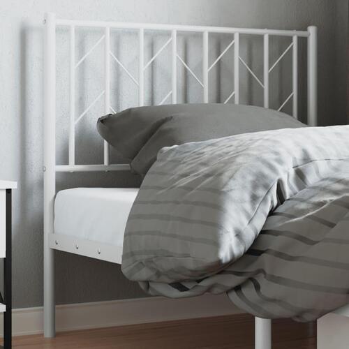 Sengegavl 90 cm metal hvid