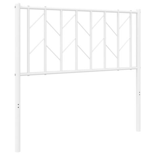 Sengegavl 90 cm metal hvid