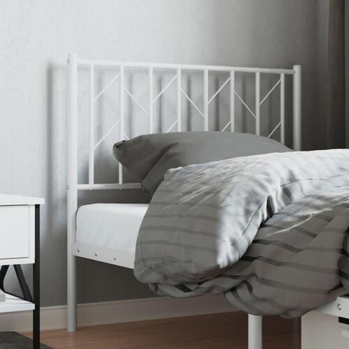 Sengegavl 90 cm metal hvid