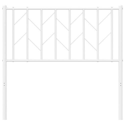 Sengegavl 90 cm metal hvid