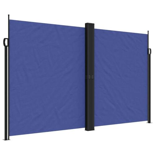 Sidemarkise 200x1200 cm sammenrullelig blå