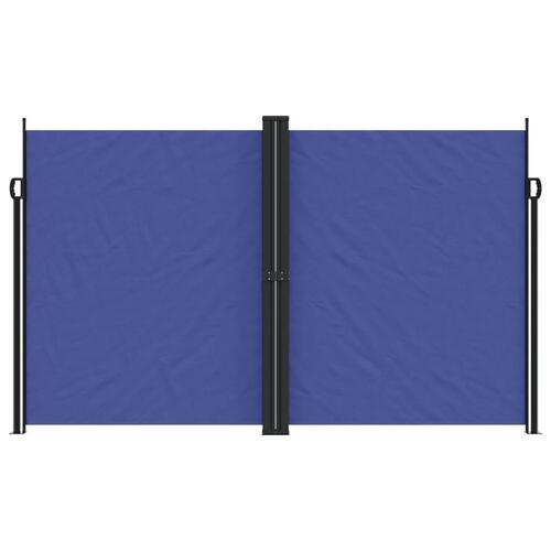 Sidemarkise 200x1200 cm sammenrullelig blå