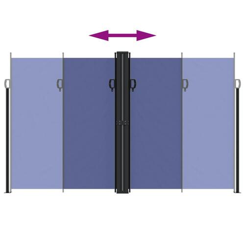 Sidemarkise 200x1200 cm sammenrullelig blå