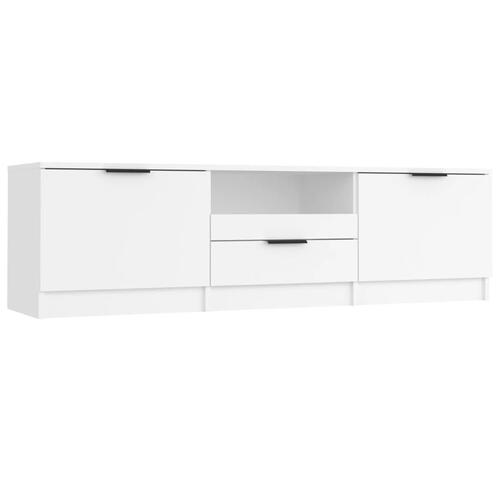 Tv-skab 140x35x40 cm konstrueret træ hvid