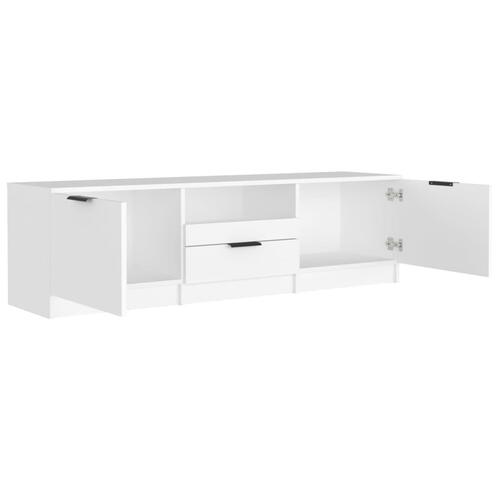 Tv-skab 140x35x40 cm konstrueret træ hvid