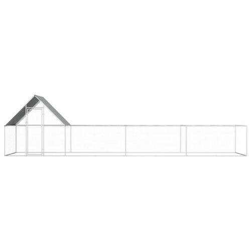 Hønsegård 8x2x2 m galvaniseret stål