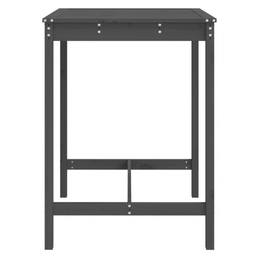 Havebord 82,5x82,5x110 cm massivt fyrretræ grå