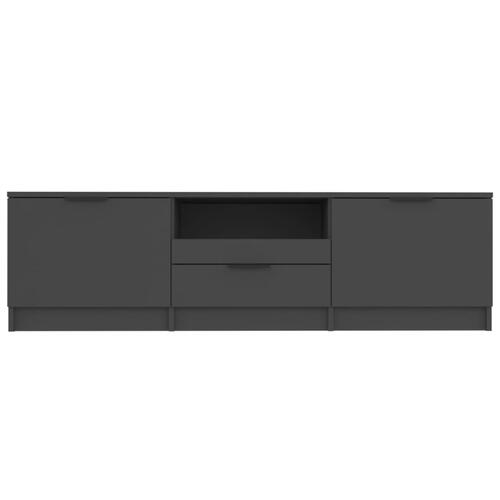 Tv-bord 140x35x40 cm konstrueret træ sort