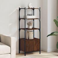 Bogreol med 3 hylder 41x30x109,5 cm konstrueret træ brun eg